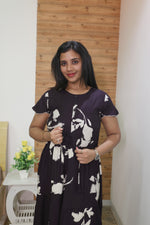 Imported Rayon Gathering Frock Model Night Gown's | Front Adjustable Gathering Style Rope Rope | Front Closed Button | Double Layer Sleeve | Trending Collection's for Stylish Women's (IRF)