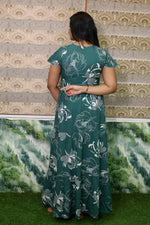 Imported Rayon Gathering Frock Model Night Gown's | Front Adjustable Gathering Style Rope Rope | Front Closed Button | Double Layer Sleeve | Trending Collection's for Stylish Women's (IRF)