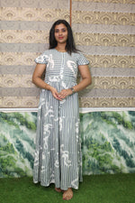 Imported Rayon Gathering Frock Model Night Gown's | Front Adjustable Gathering Style Rope Rope | Front Closed Button | Double Layer Sleeve | Trending Collection's for Stylish Women's (IRF)