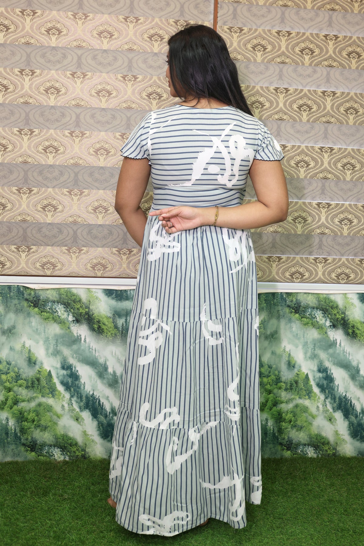 Imported Rayon Gathering Frock Model Night Gown's | Front Adjustable Gathering Style Rope Rope | Front Closed Button | Double Layer Sleeve | Trending Collection's for Stylish Women's (IRF)