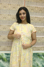 Imported Rayon Gathering Frock Model Night Gown's | Front Adjustable Gathering Style Rope Rope | Front Closed Button | Double Layer Sleeve | Trending Collection's for Stylish Women's (IRF)