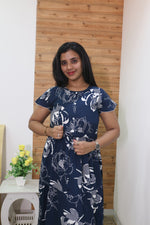 Imported Rayon Gathering Frock Model Night Gown's | Front Adjustable Gathering Style Rope Rope | Front Closed Button | Double Layer Sleeve | Trending Collection's for Stylish Women's (IRF)