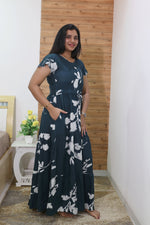 Imported Rayon Gathering Frock Model Night Gown's | Front Adjustable Gathering Style Rope Rope | Front Closed Button | Double Layer Sleeve | Trending Collection's for Stylish Women's (IRF)