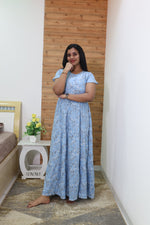 Imported Rayon Gathering Frock Model Night Gown's | Front Adjustable Gathering Style Rope Rope | Front Closed Button | Double Layer Sleeve | Trending Collection's for Stylish Women's (IRF)