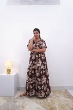 Mangai 3 Layer Frock Model Nighties Soft and smooth Premium Quality Rayon Material , Fancy Frilled Sleeve Side Pocket , Back tie Rope Stylish Collection's for Trendy Women's (MRK)