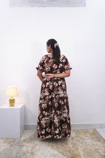 Mangai 3 Layer Frock Model Nighties Soft and smooth Premium Quality Rayon Material , Fancy Frilled Sleeve Side Pocket , Back tie Rope Stylish Collection's for Trendy Women's (MRK)