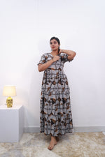 Mangai 3 Layer Frock Model Nighties Soft and Smooth Premium Quality Rayon Material , Fancy Frilled Sleeve Side Pocket , Back tie Rope Stylish Collection's for Trendy Women's (MRK)