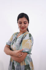 Mangai 3 Layer Frock Model Nighties Soft and smooth Premium Quality Rayon Material , Fancy Frilled Sleeve Side Pocket , Back tie Rope Stylish Collection's for Trendy Women's (MRK)