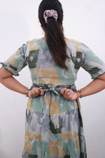 Mangai 3 Layer Frock Model Nighties Soft and smooth Premium Quality Rayon Material , Fancy Frilled Sleeve Side Pocket , Back tie Rope Stylish Collection's for Trendy Women's (MRK)