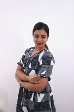 Mangai 3 Layer Frock Model Nighties Soft and smooth Premium Quality Rayon Material , Fancy Frilled Sleeve Side Pocket , Back tie Rope Stylish Collection's for Trendy Women's (MRK)