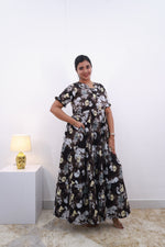 Mangai 3 Layer Frock Model Nighties Soft and smooth Premium Quality Rayon Material , Fancy Frilled Sleeve Side Pocket , Back tie Rope Stylish Collection's for Trendy Women's (MRK)