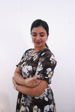 Mangai 3 Layer Frock Model Nighties Soft and smooth Premium Quality Rayon Material , Fancy Frilled Sleeve Side Pocket , Back tie Rope Stylish Collection's for Trendy Women's (MRK)