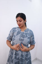 Mangai 3 Layer Frock Model Nighties Soft and Smooth Premium Quality Rayon Material , Fancy Frilled Sleeve Side Pocket , Back tie Rope Stylish Collection's for Trendy Women's (MRK)