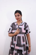 Mangai 3 Layer Frock Model Nighties Soft and Smooth Premium Quality Rayon Material , Fancy Frilled Sleeve Side Pocket , Back tie Rope Stylish Collection's for Trendy Women's (MRK)