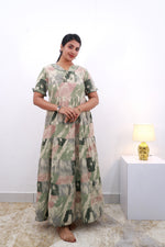 Mangai 3 Layer Frock Model Nighties Soft and smooth Premium Quality Rayon Material , Fancy Frilled Sleeve Side Pocket , Back tie Rope Stylish Collection's for Trendy Women's (MRK)