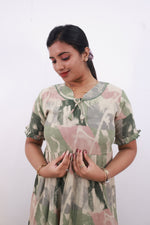 Mangai 3 Layer Frock Model Nighties Soft and smooth Premium Quality Rayon Material , Fancy Frilled Sleeve Side Pocket , Back tie Rope Stylish Collection's for Trendy Women's (MRK)