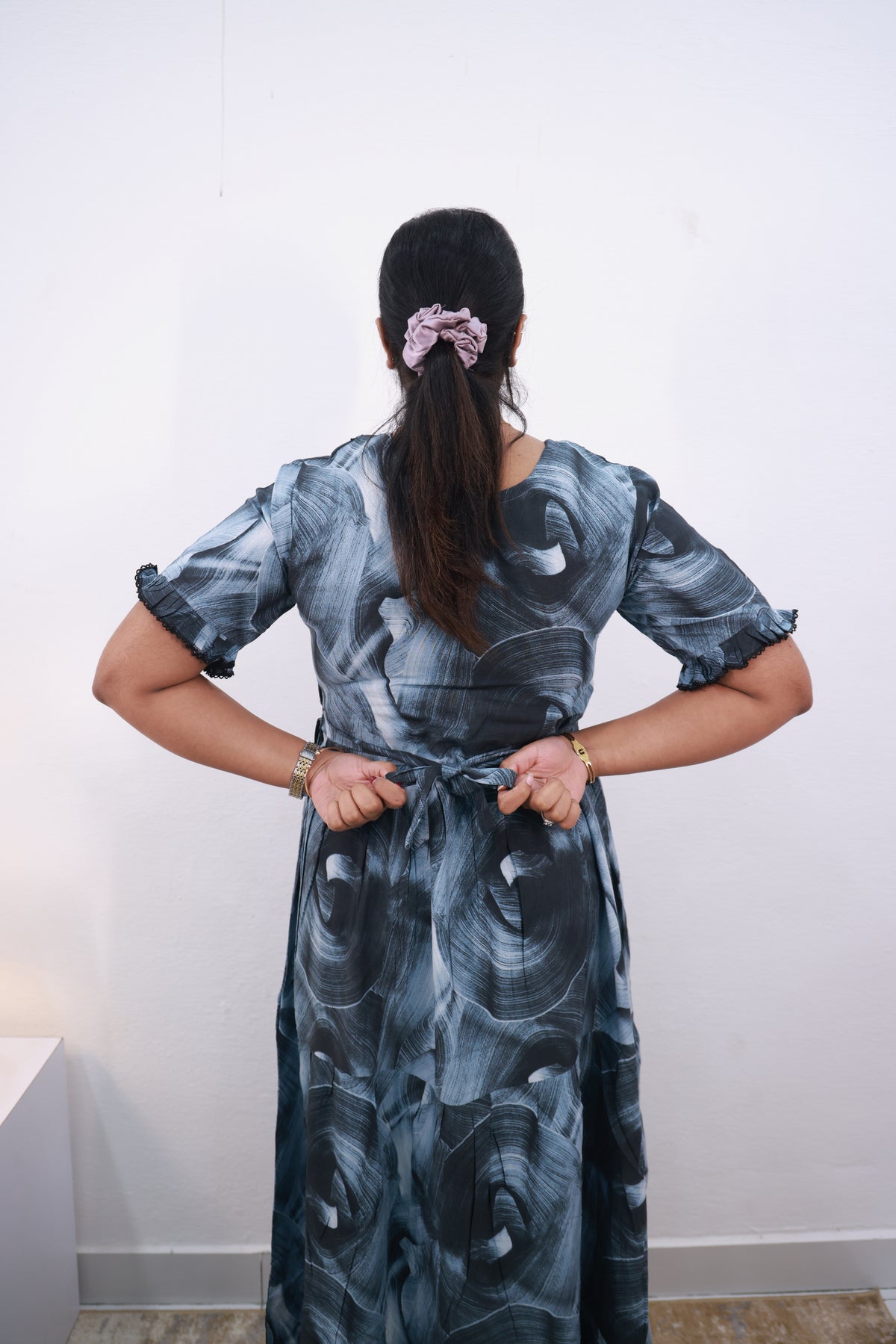 Mangai 3 Layer Frock Model Nighties Soft and Smooth Premium Quality Rayon Material , Fancy Frilled Sleeve Side Pocket , Back tie Rope Stylish Collection's for Trendy Women's (MRK)