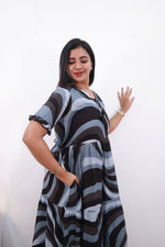 Mangai 3 Layer Frock Model Nighties Soft and Smooth Premium Quality Rayon Material , Fancy Frilled Sleeve Side Pocket , Back tie Rope Stylish Collection's for Trendy Women's (MRK)