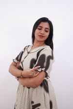 Mangai 3 Layer Reversible Design Frock Model Nighties Soft and Smooth Premium Quality Rayon Material , Fancy Frilled Sleeve, Side Pocket , Back tie Rope , Stylish Collection's for Trendy Women's (MRK)