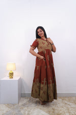 Mangai 3 Layer Reversible Frock Model Nighties Soft and Smooth Premium Quality Rayon Material , Fancy Frilled Sleeve, Side Pocket , Back tie Rope , Stylish Collection's for Trendy Women's (MRK)