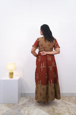 Mangai 3 Layer Reversible Frock Model Nighties Soft and Smooth Premium Quality Rayon Material , Fancy Frilled Sleeve, Side Pocket , Back tie Rope , Stylish Collection's for Trendy Women's (MRK)