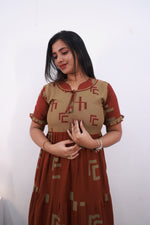 Mangai 3 Layer Reversible Frock Model Nighties Soft and Smooth Premium Quality Rayon Material , Fancy Frilled Sleeve, Side Pocket , Back tie Rope , Stylish Collection's for Trendy Women's (MRK)