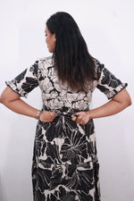 Mangai 3 Layer Reversible Design Frock Model Nighties Soft and Smooth Premium Quality Rayon Material , Fancy Frilled Sleeve, Side Pocket , Back tie Rope , Stylish Collection's for Trendy Women's (MRK)