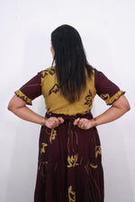 Mangai 3 Layer Reversible Design Frock Model Nighties Soft and Smooth Premium Quality Rayon Material , Fancy Frilled Sleeve, Side Pocket , Back tie Rope , Stylish Collection's for Trendy Women's (MRK)