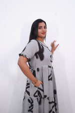 Mangai 3 Layer Reversible Design Frock Model Nighties Soft and Smooth Premium Quality Rayon Material , Fancy Frilled Sleeve, Side Pocket , Back tie Rope , Stylish Collection's for Trendy Women's (MRK)