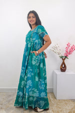 MANGAI Rayon Frock Nighties | Front Open Lengthy Zipper Comforts Feeding | Fancy Double Layered Sleeve's | Post & Pre Pregnancy's and Casual Wear | Side Pocket |Versatile Rayon Frock Night Gown's for Stylish Women's (RPW)