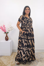 MANGAI Rayon Frock Nighties | Front Open Lengthy Zipper Comforts Feeding | Fancy Double Layered Sleeve's | Post & Pre Pregnancy's and Casual Wear | Side Pocket |Versatile Rayon Frock Night Gown's for Stylish Women's (RPW)