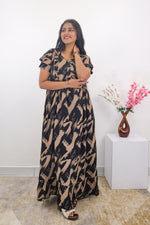 MANGAI Rayon Frock Nighties | Front Open Lengthy Zipper Comforts Feeding | Fancy Double Layered Sleeve's | Post & Pre Pregnancy's and Casual Wear | Side Pocket |Versatile Rayon Frock Night Gown's for Stylish Women's (RPW)