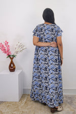 MANGAI Rayon Frock Nighties | Front Open Lengthy Zipper Comforts Feeding | Fancy Double Layered Sleeve's | Post & Pre Pregnancy's and Casual Wear | Side Pocket |Versatile Rayon Frock Night Gown's for Stylish Women's (RPW)