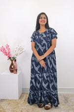 MANGAI Rayon Frock Nighties | Front Open Lengthy Zipper Comforts Feeding | Fancy Double Layered Sleeve's | Post & Pre Pregnancy's and Casual Wear | Side Pocket |Versatile Rayon Frock Night Gown's for Stylish Women's (RPW)