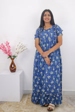 MANGAI Rayon Frock Nighties | Front Open Lengthy Zipper Comforts Feeding | Fancy Double Layered Sleeve's | Post & Pre Pregnancy's and Casual Wear | Side Pocket |Versatile Rayon Frock Night Gown's for Stylish Women's (RPW)