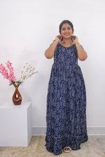 MANGAI Rayon Frock Nighties | Front Open Lengthy Zipper Comforts Feeding | Fancy Double Layered Sleeve's | Post & Pre Pregnancy's and Casual Wear | Side Pocket |Versatile Rayon Frock Night Gown's for Stylish Women's (RPW)