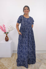 MANGAI Rayon Frock Nighties | Front Open Lengthy Zipper Comforts Feeding | Fancy Double Layered Sleeve's | Post & Pre Pregnancy's and Casual Wear | Side Pocket |Versatile Rayon Frock Night Gown's for Stylish Women's (RPW)