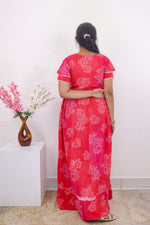 MANGAI Rayon Frock Nighties | Front Open Lengthy Zipper Comforts Feeding | Fancy Double Layered Sleeve's | Post & Pre Pregnancy's and Casual Wear | Side Pocket |Versatile Rayon Frock Night Gown's for Stylish Women's (RPW)