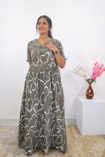 Mangai 3 Layer Frock Model Nighties Soft and Smooth Premium Quality Rayon Material , Fancy Frilled Sleeve, Side Pocket , Back tie Rope , Stylish Collection's for Trendy Women's (MRK)