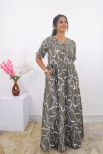 Mangai 3 Layer Frock Model Nighties Soft and Smooth Premium Quality Rayon Material , Fancy Frilled Sleeve, Side Pocket , Back tie Rope , Stylish Collection's for Trendy Women's (MRK)