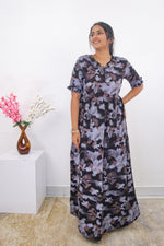 Mangai 3 Layer Frock Model Nighties Soft and Smooth Premium Quality Rayon Material , Fancy Frilled Sleeve, Side Pocket , Back tie Rope , Stylish Collection's for Trendy Women's (MRK)