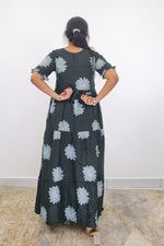 Mangai 3 Layer Frock Model Nighties Soft and Smooth Premium Quality Rayon Material , Fancy Frilled Sleeve, Side Pocket , Back tie Rope , Stylish Collection's for Trendy Women's (MRK)