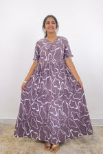 Mangai 3 Layer Frock Model Nighties Soft and Smooth Premium Quality Rayon Material , Fancy Frilled Sleeve, Side Pocket , Back tie Rope , Stylish Collection's for Trendy Women's (MRK)