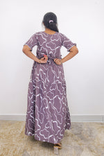 Mangai 3 Layer Frock Model Nighties Soft and Smooth Premium Quality Rayon Material , Fancy Frilled Sleeve, Side Pocket , Back tie Rope , Stylish Collection's for Trendy Women's (MRK)