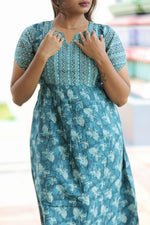 New Katha Printed Stylish Feeding Maxi with Soft Cotton Fabric, V-Cut Neck & Back Tie-Up Rope MAXI Feeding Frock (KFM)