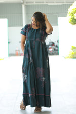 MANGAI Rayon Frock Nighties | Front Open Lengthy Zipper Comforts Feeding | Fancy Double Layered Sleeve's | Post & Pre Pregnancy's and Casual Wear | Side Pocket |Versatile Rayon Frock Night Gown's for Stylish Women's (RFF)