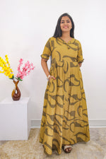 Mangai 3 Layer Frock Model Nighties Soft and Smooth Premium Quality Rayon Material , Fancy Frilled Sleeve, Side Pocket , Back tie Rope , Stylish Collection's for Trendy Women's (MRK)