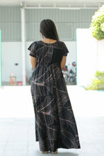 Stylish Arrivals Rayon Gathering Frock Model Night Gown's | Front Adjustable Gathering Style Rope | Double Layer Sleeve | Trending Collection's for Stylish Women's (FKG)