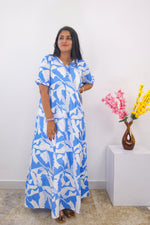 Mangai 3 Layer Frock Model Nighties Soft and Smooth Premium Quality Rayon Material , Fancy Frilled Sleeve, Side Pocket , Back tie Rope , Stylish Collection's for Trendy Women's (MRK)