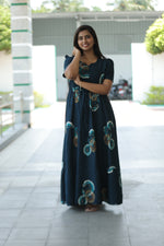 Stylish Arrivals Rayon Gathering Frock Model Night Gown's | Front Adjustable Gathering Style Rope | Puff Sleeve | Trending Collection's for Stylish Women's (FKG)